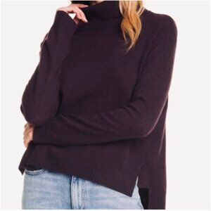 ATM Anthony Thomas Melillo Purple Turtleneck Cashmere Sweater, XS